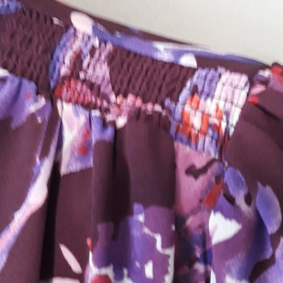 Nwt Who What Wear Purple Floral Wrap Dress - Picture 9 of 16